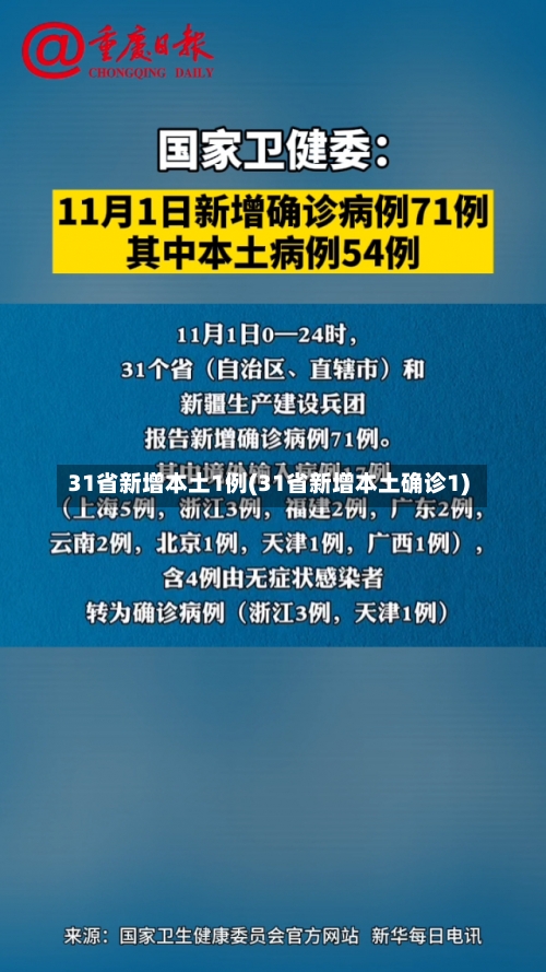 31省新增本土1例(31省新增本土确诊1)-第2张图片