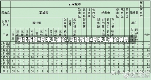 河北新增5例本土确诊/河北新增4例本土确诊详情-第1张图片