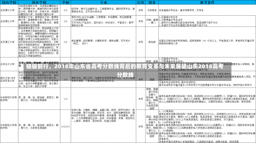 砥砺前行，2018年山东省高考分数线背后的教育变革与未来展望山东2018高考分数线-第3张图片