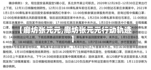 【廊坊张元元,廊坊张元元行动轨迹】-第2张图片