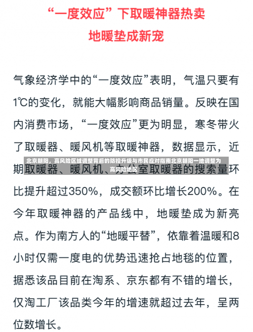 北京朝阳，高风险区域调整背后的防控升级与市民应对指南北京朝阳一地调整为高风险地区-第1张图片