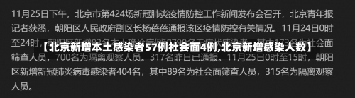 【北京新增本土感染者57例社会面4例,北京新增感染人数】-第2张图片