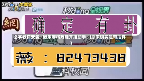 必学教你安装“微乐麻将万能开挂助手	”(原来确实是有插件)-第1张图片