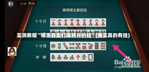 实测教程“哪里有卖打麻将开的挂	”(确实真的有挂)-第2张图片