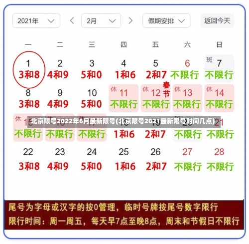 北京限号2022年6月最新限号(北京限号2021最新限号时间几点)-第2张图片