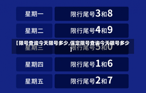 【限号查询今天限号多少,保定限号查询今天限号多少】-第2张图片