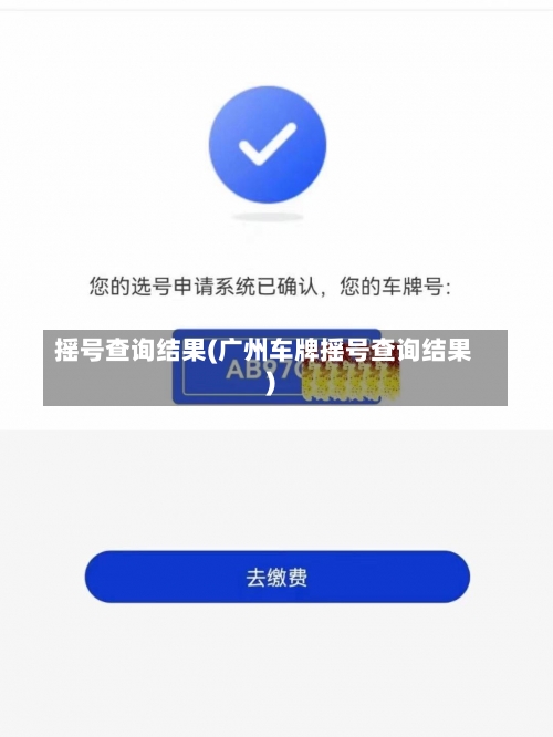 摇号查询结果(广州车牌摇号查询结果)-第1张图片