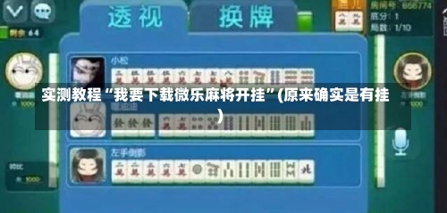 实测教程“我要下载微乐麻将开挂	”(原来确实是有挂)-第2张图片