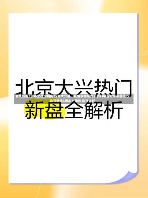 北京新增3例本土确诊病例 均为大兴区，疫情反弹压力下的科学应对与市民信心北京新增3例本土确诊 均在大兴-第2张图片