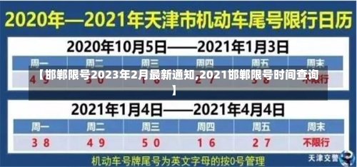 【邯郸限号2023年2月最新通知,2021邯郸限号时间查询】-第2张图片