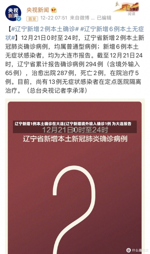 辽宁新增1例本土确诊在大连(辽宁新增境外输入确诊1例 为大连报告)-第2张图片