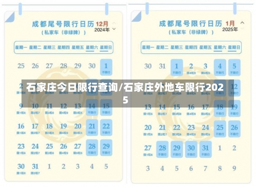 石家庄今日限行查询/石家庄外地车限行2025-第2张图片