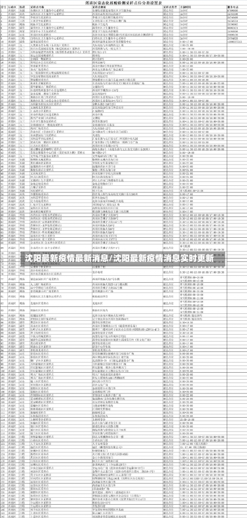 沈阳最新疫情最新消息/沈阳最新疫情消息实时更新-第2张图片