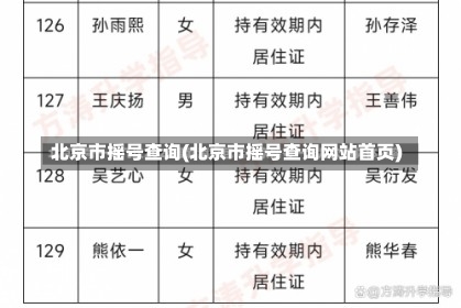 北京市摇号查询(北京市摇号查询网站首页)-第2张图片