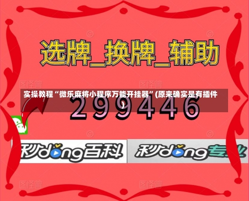 实操教程“微乐麻将小程序万能开挂器”(原来确实是有插件)-第1张图片