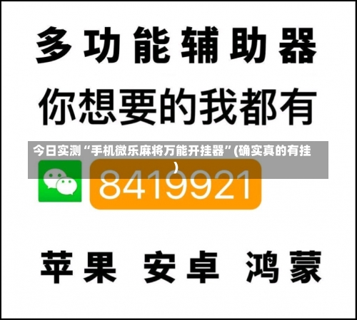 今日实测“手机微乐麻将万能开挂器”(确实真的有挂)-第2张图片