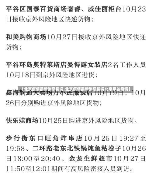 【北京疫情最新消息情况,北京疫情最新消息情况北京平谷疫情】-第1张图片