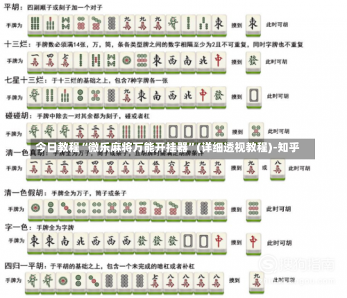 今日教程“微乐麻将万能开挂器	”(详细透视教程)-知乎-第1张图片