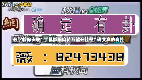 必学教你安装“手机微乐麻将万能开挂器”确实真的有挂-第2张图片