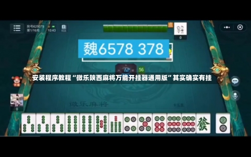 安装程序教程“微乐陕西麻将万能开挂器通用版”其实确实有挂-第1张图片