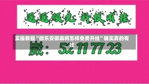 实操教程“微乐安徽麻将怎样免费开挂”确实真的有挂-第3张图片