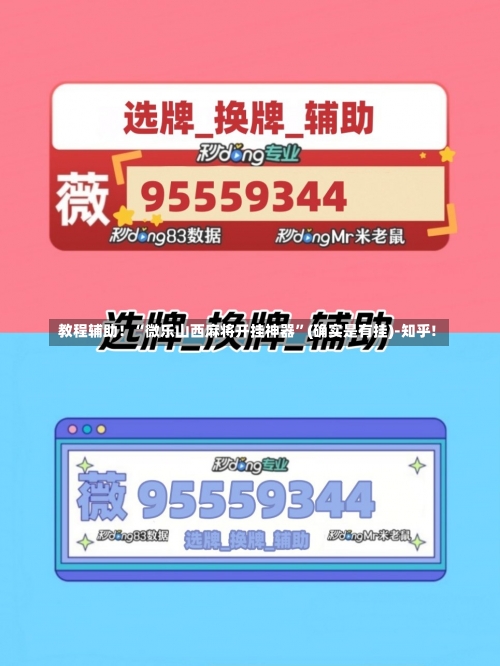 教程辅助！“微乐山西麻将开挂神器”(确实是有挂)-知乎!-第1张图片