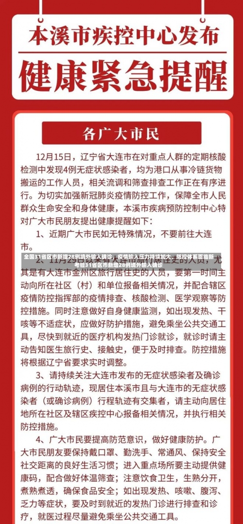 全国31省区市新增28例境外输入确诊，疫情输入压力持续加大	，防控体系面临新考验31省区市新增28例境外输入确诊-第3张图片