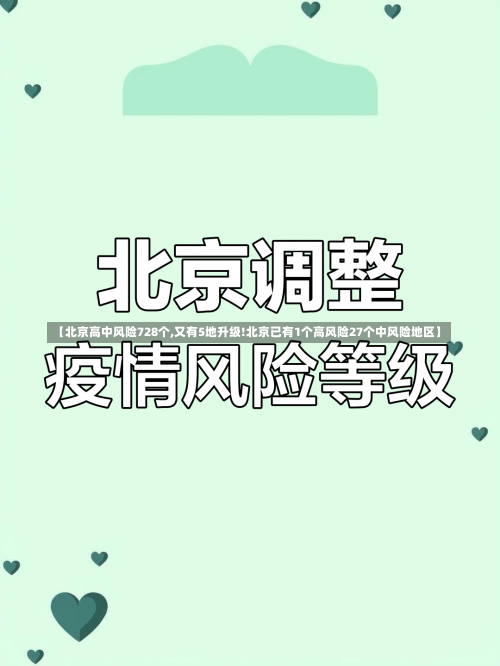 【北京高中风险728个,又有5地升级!北京已有1个高风险27个中风险地区】-第1张图片