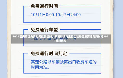 2021国庆高速免费时间最新通知	，政策解读与出行全攻略国庆高速免费时间2021最新通知-第3张图片