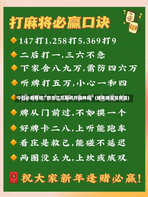 今日必看教程“微乐江苏麻将开挂神器”(原来确实是有挂)-第2张图片