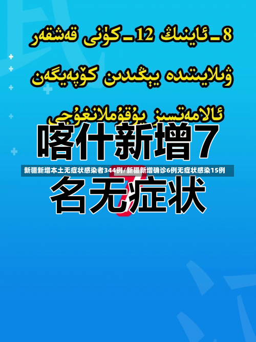 新疆新增本土无症状感染者344例/新疆新增确诊6例无症状感染15例-第1张图片