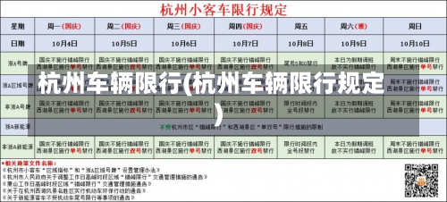 杭州车辆限行(杭州车辆限行规定)-第1张图片