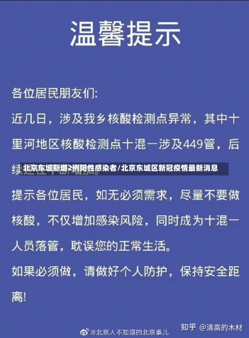 北京东城新增2例阳性感染者/北京东城区新冠疫情最新消息-第2张图片