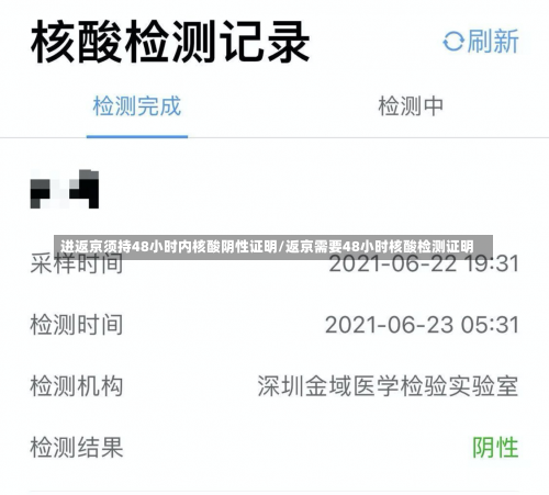 进返京须持48小时内核酸阴性证明/返京需要48小时核酸检测证明-第2张图片