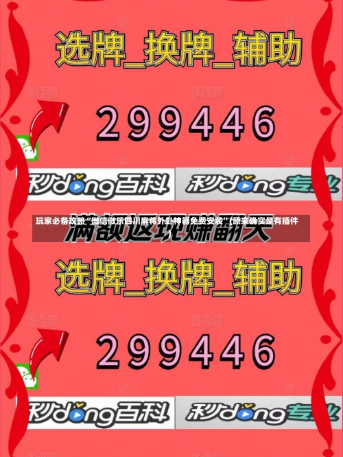 玩家必备攻略“微信微乐四川麻将外卦神器免费安装”(原来确实是有插件)-第1张图片