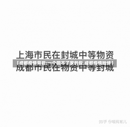 【成都疫情背后:一个回不了家的包,成都疫情始终】-第1张图片