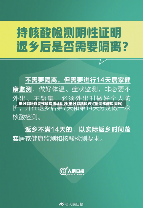 低风险跨省要核酸检测证明吗(低风险地区跨省需要核酸检测吗)-第1张图片