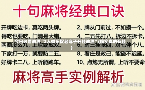 今日必看教程“2人微乐捉老麻子开挂教程”(确实真的有挂)-第3张图片