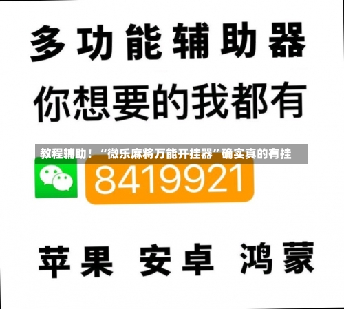 教程辅助！“微乐麻将万能开挂器”确实真的有挂-第3张图片