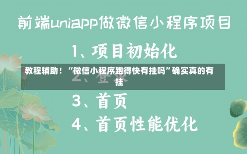 教程辅助！“微信小程序跑得快有挂吗	”确实真的有挂-第2张图片