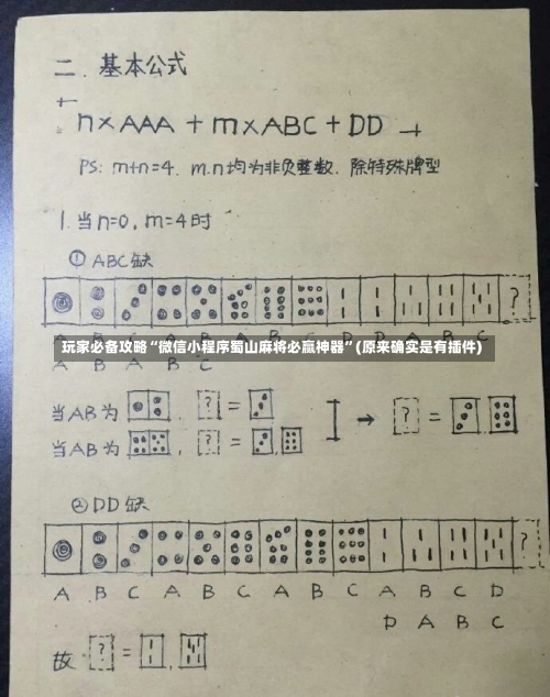 玩家必备攻略“微信小程序蜀山麻将必赢神器	”(原来确实是有插件)-第1张图片