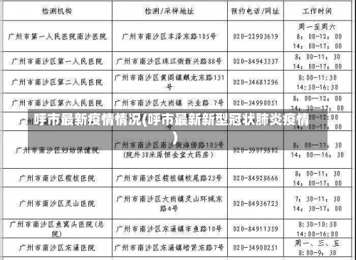 呼市最新疫情情况(呼市最新新型冠状肺炎疫情)-第2张图片