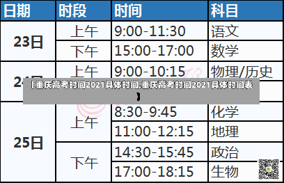 【重庆高考时间2021具体时间,重庆高考时间2021具体时间表】-第3张图片