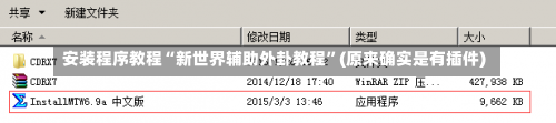 安装程序教程“新世界辅助外卦教程”(原来确实是有插件)-第2张图片