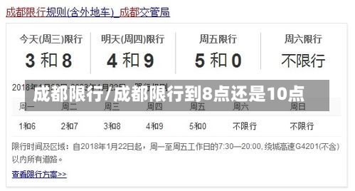 成都限行/成都限行到8点还是10点-第1张图片