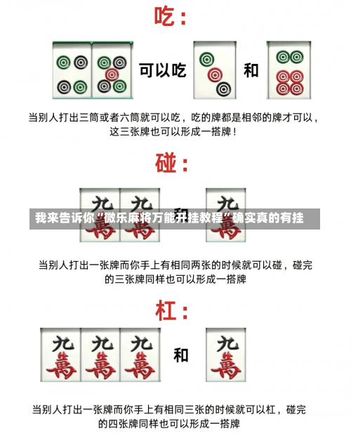 我来告诉你“微乐麻将万能开挂教程”确实真的有挂-第1张图片