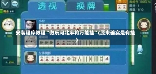 安装程序教程“微乐河北麻将万能挂”(原来确实是有挂)-第2张图片