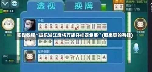 实操教程“微乐浙江麻将万能开挂器免费	”(原来真的有挂)-第2张图片