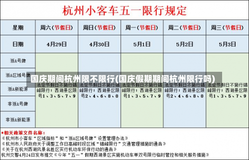 国庆期间杭州限不限行(国庆假期期间杭州限行吗)-第3张图片