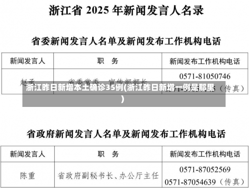 浙江昨日新增本土确诊35例(浙江昨日新增一例是那里)-第3张图片